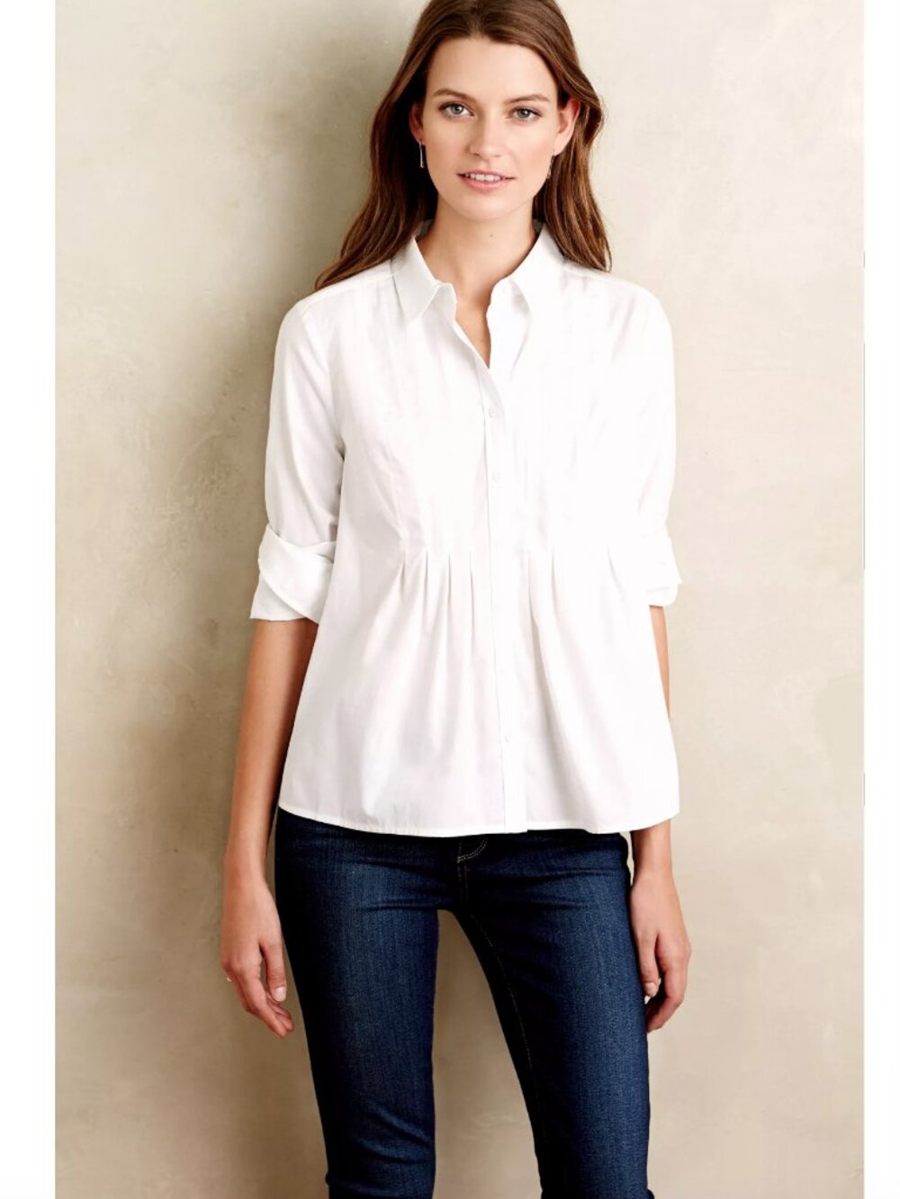Anthropologie Maeve Pleated Sutton Buttondown